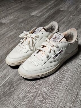 Reebok Club C Off-White/brown Leather Low-Top Sneakers